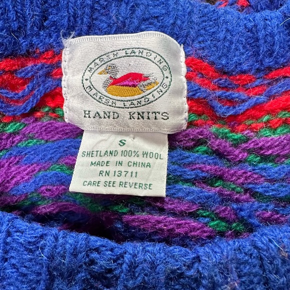 Vintage Shetland Wool Icelandic Knit Oversized Handmade Sweater - Picture 6 of 7